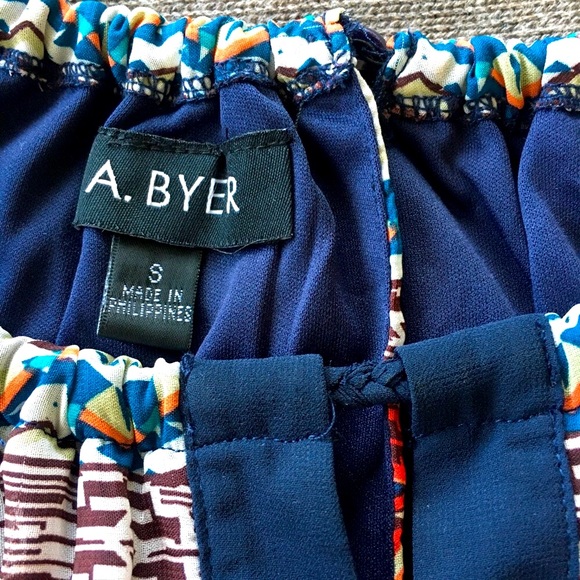 A. Byer Tribal Tunic Dress Red & Blue Patterned - Picture 3 of 9